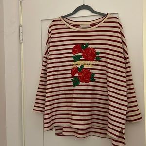 Embroidered Long Sleeve Top